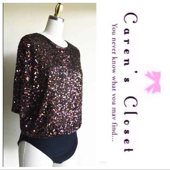 Flash Sale! Vintage Oleg Cassini sequin body suit. - Picture 2 of 5